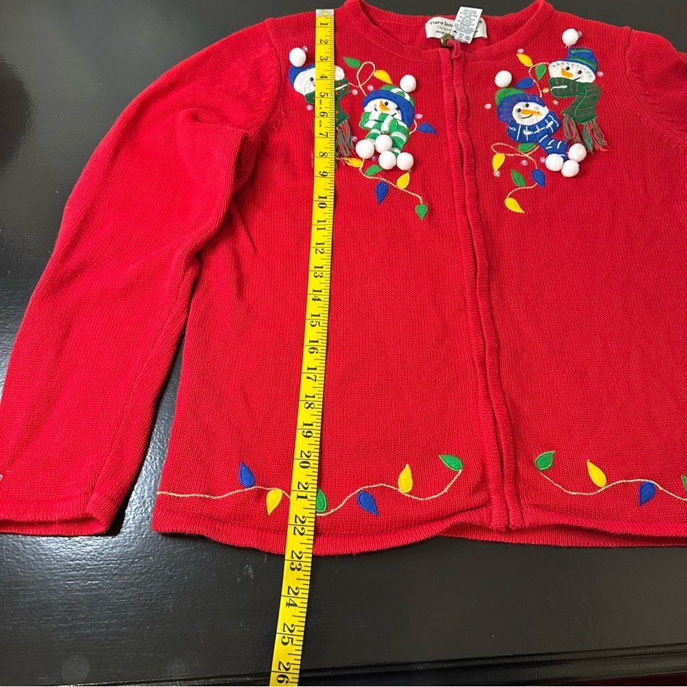 Holiday Snowman Red Sweater - Picture 9 of 10